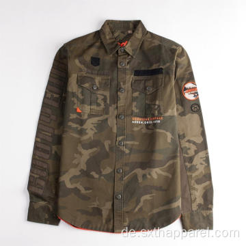 Langarm Camo Printed Jacket Shirt für Kinder